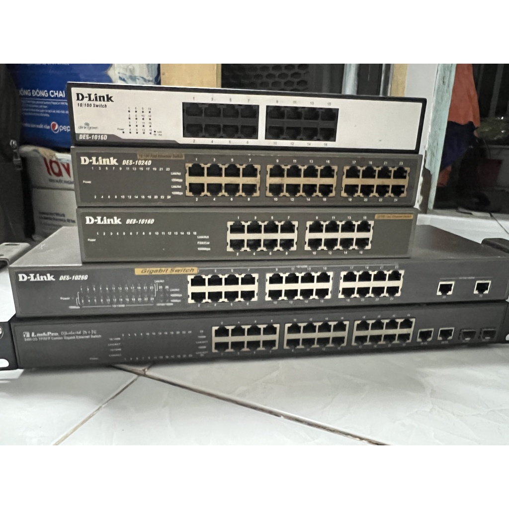 Switch Cũ TPLink DLink Cisco 16/24 cổng Các Loại 100/1000