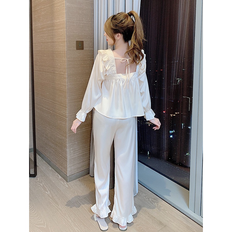 Bộ ngủ nữ dài tay mặc nhà bộ ngủ lụa LATIN IMODA, thoáng mát, vải mềm mịn, sang trọng free side từ 45-60kg | BigBuy360 - bigbuy360.vn