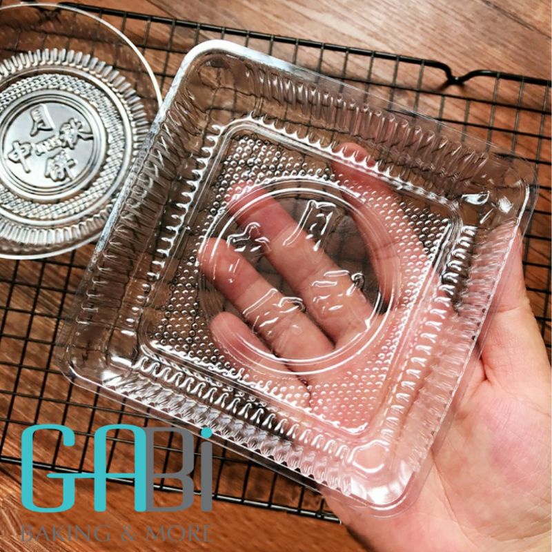 Khay nhựa trắng đựng bánh trung thu 250g-350g