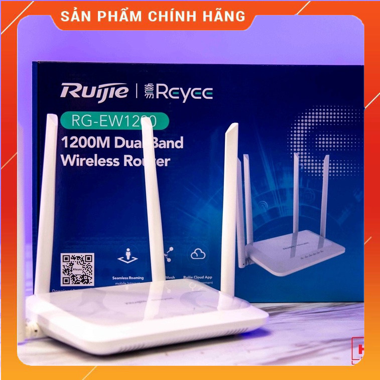 Bộ phát WiFi Ruijie RG-EW1200 Dual-band AC1200 MU-MIMO hỗ trợ Mesh - Hàng chính hãng