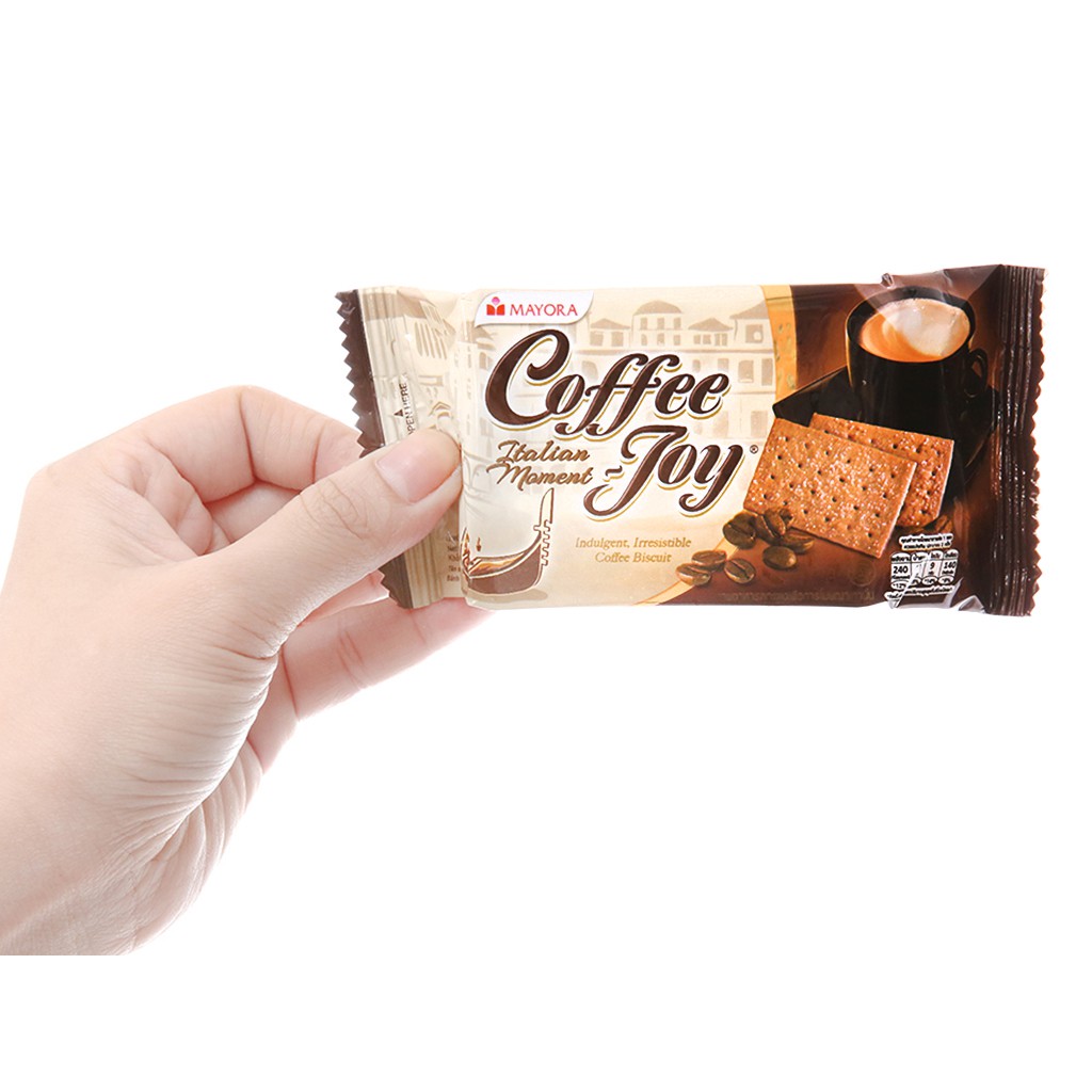 Bánh quy vị cà phê Coffee Joy giòn rụn thơm béo hộp 180g