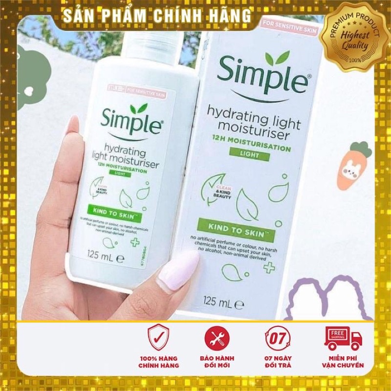 Kem dưỡng ẩm Simple Kind To Skin Hydrating Light