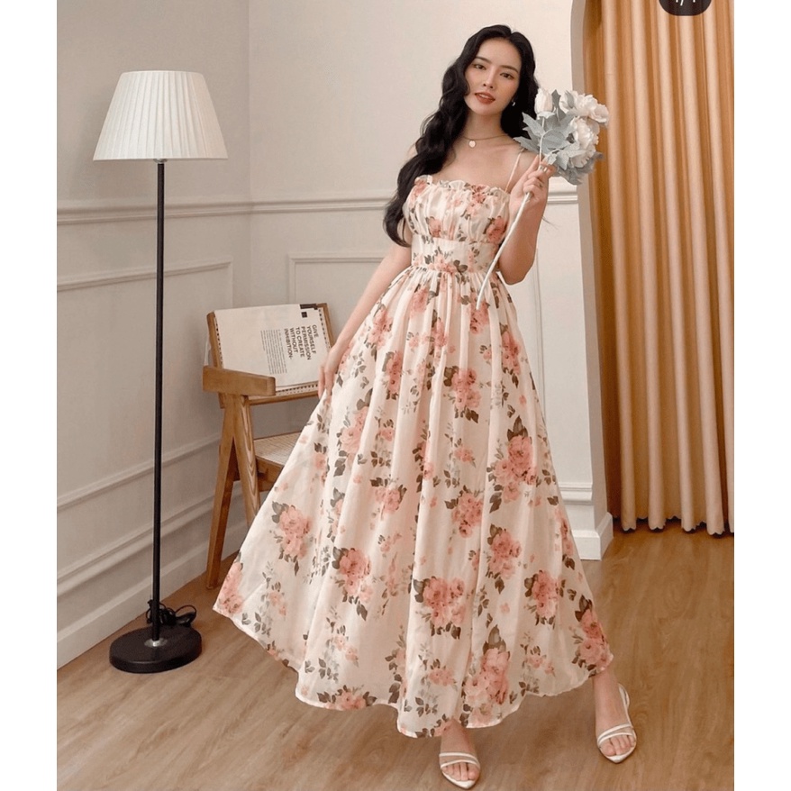 (Free ship) Đầm HOT Trend | Xả Lỗ Mẫu Đầm Voan Hai Dây Dáng Xòe Xinh Như Tiểu Thư UP HHP Fashion