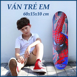 Ván trượt thể thao trẻ em ván trượt trẻ em nhiều họa tiết hoạt hình ngộ nghĩnh dễ thương người nhện