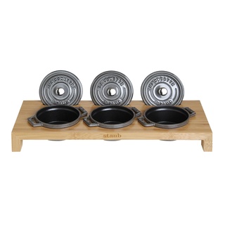 Kệ gỗ Giữ Nồi Mini Cocotte Staub