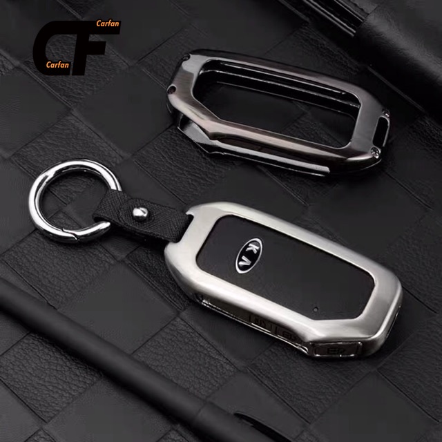 KIA Vỏ phím bằng kim loại + silicon được bao phủ hoàn toàn Ốp khoá xe KIA CERATO, SORENTO 2021