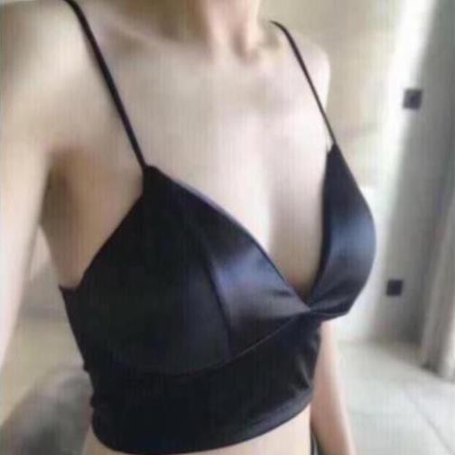 Áo Bra Lụa Phi Bóng 8 Nấc Cài Siêu Hot,.
