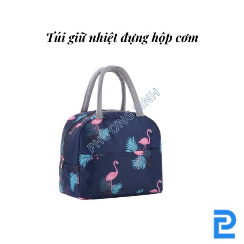 Túi giữ nhiệt đựng hộp cơm 2 lớp dày dặn