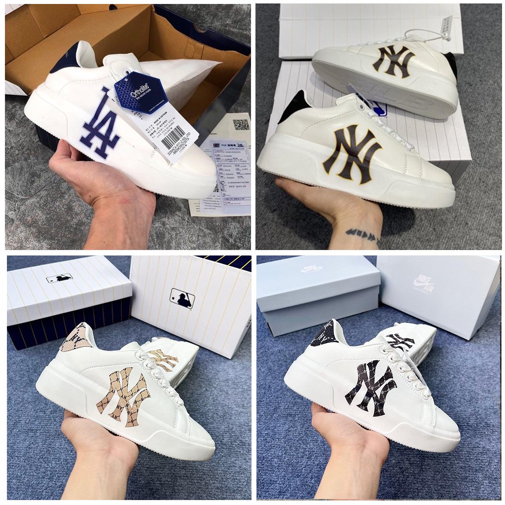 Giày thể thao tăng chiều cao MCQ x MLB LA, NY, giày sneaker độn đế MLB x MCQ LA, NY dành cho nam nữ full bill box