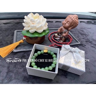Set tượng phật gốm và mộc liên hoa , đồ trang trí ô tô, xe hơi