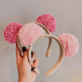Bờm cài tóc tai gấu cute