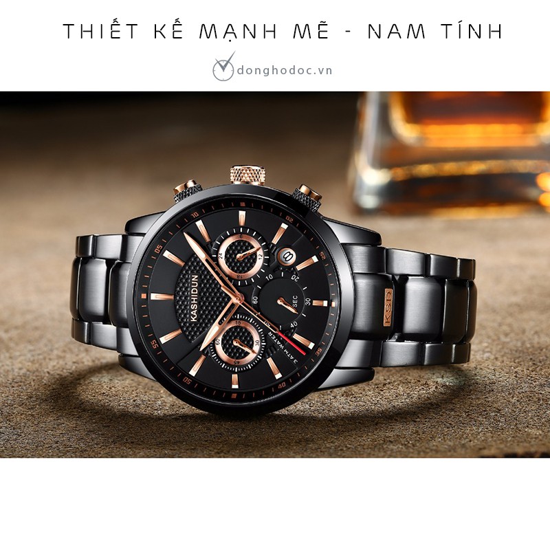 Đồng Hồ Nam KASHIDUN MANLY - Chạy 6 Kim – Đẳng cấp quý ông | BigBuy360 - bigbuy360.vn