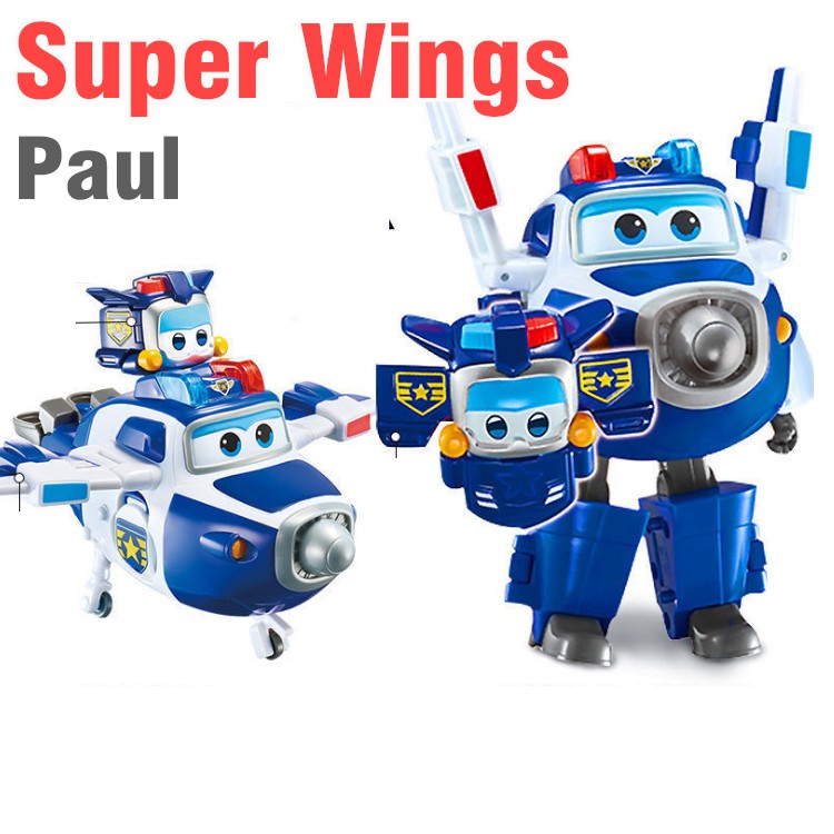 Mô hình cảnh sát Paul siêu cấp cỡ lớn và thú cưng đồ chơi đội bay siêu đẳng super wings