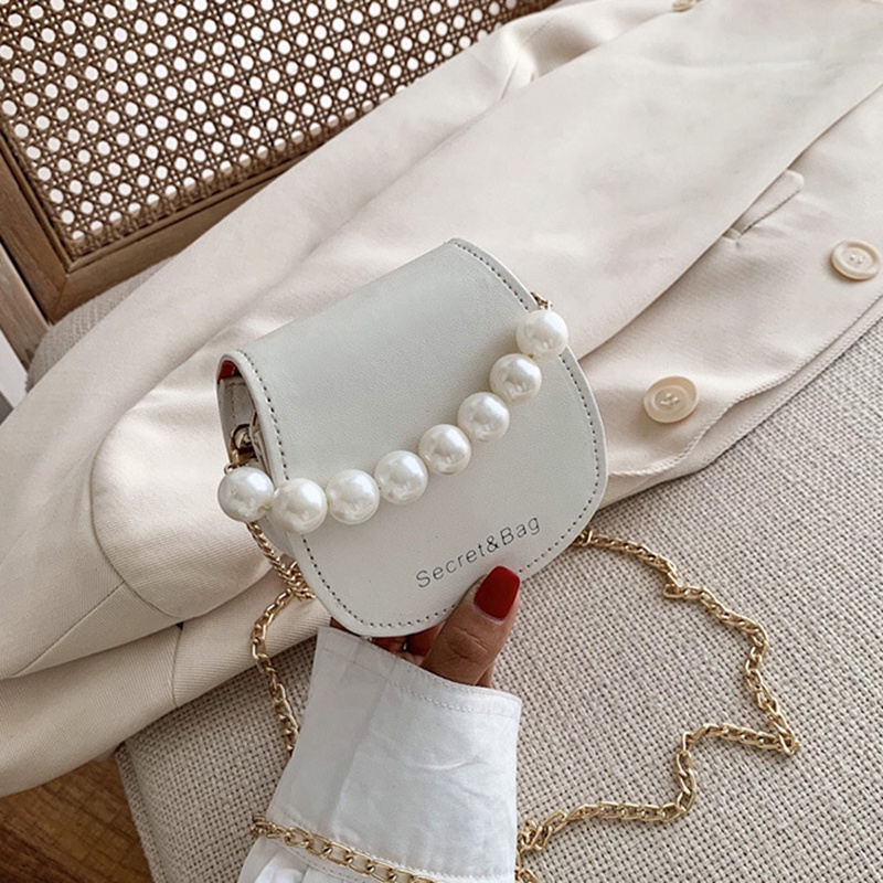 IELGY Túi Đeo Chéo Vai Đính Ngọc Trai Nhân Tạo Phong Cách Phương Tây Dành Cho Nữ