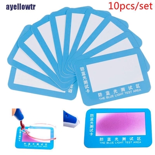 Set 10 Thẻ Thử Nghiệm Mắt Kính Chống Ánh Sáng Xanh Có Thể Tái Sử Dụng