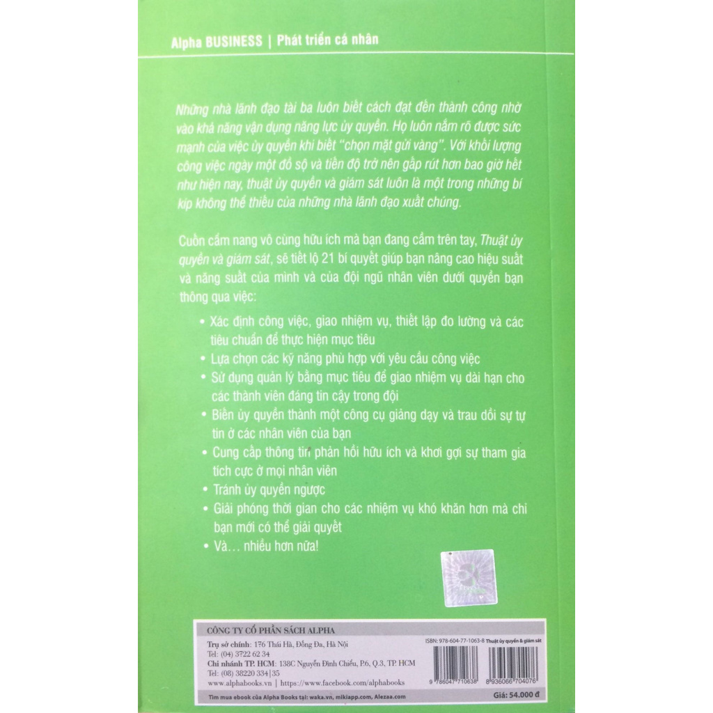 Sách - Thuật Ủy Quyền Và Giám Sát | BigBuy360 - bigbuy360.vn
