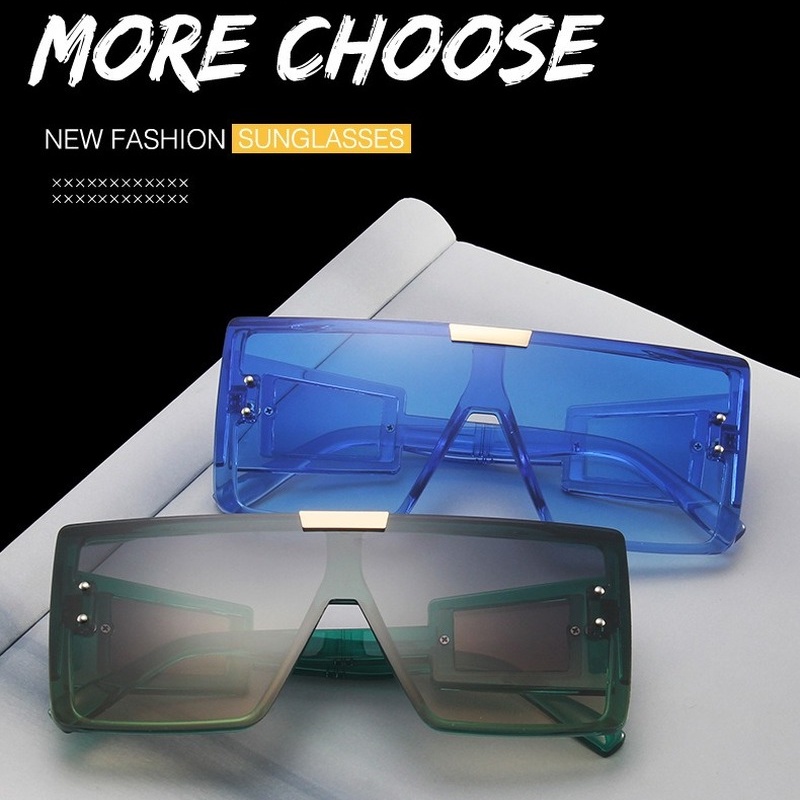 Kính mát nữ gọng lớn liền mạch thời trang phong cách Âu Mỹ