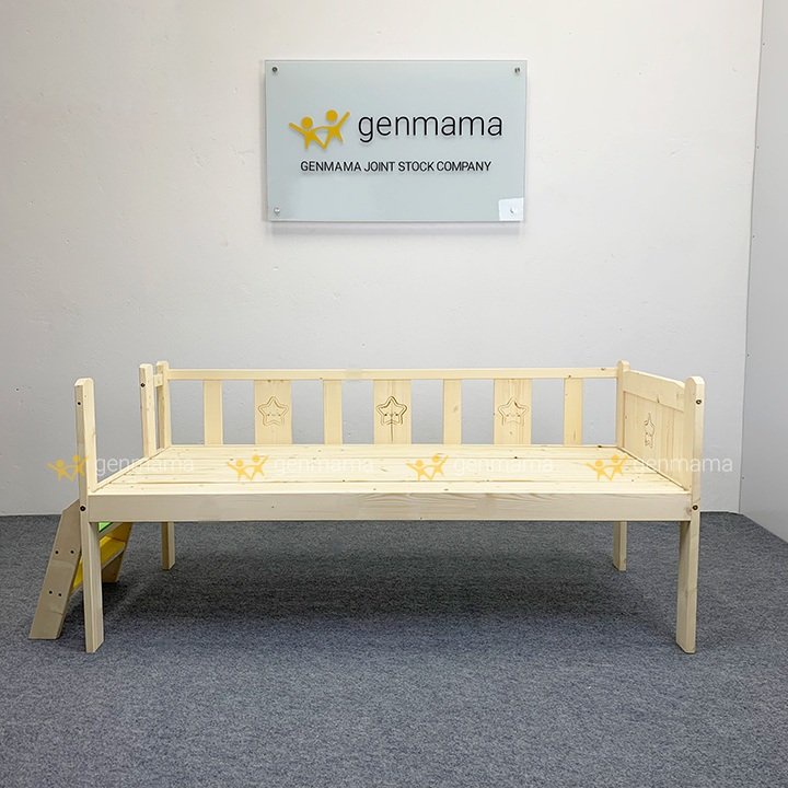 [Tặng đệm xơ dừa] Giường ghép cho trẻ em, giường cho bé kích thước dài 168cm rộng 88cm, gỗ thông cho bé từ 0-15 tuổi