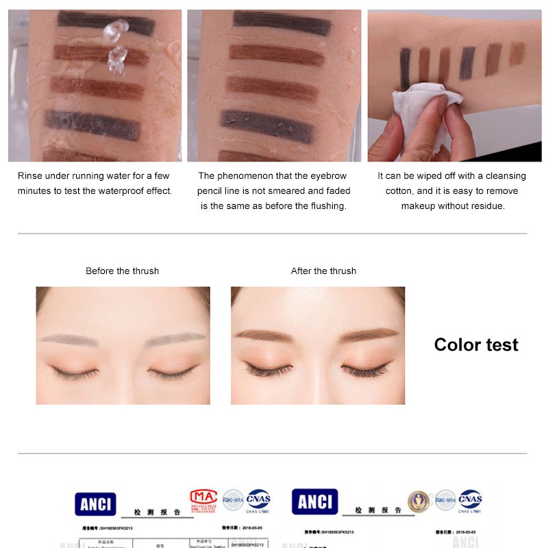[Hàng mới về] Chì kẻ lông mày 2 đầu tự động chống thấm nước dễ lên màu | BigBuy360 - bigbuy360.vn