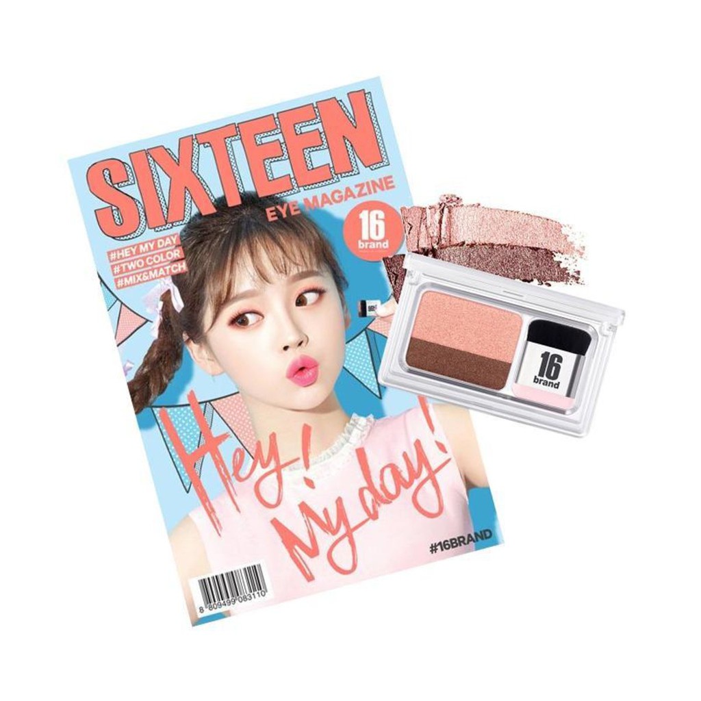 [ĐỌC KĨ MÔ TẢ] Kit màu mắt đa năng 16 Brand Sixteen Eye Magazine All About Eye fullsize 2.5g (Hàn Quốc)
