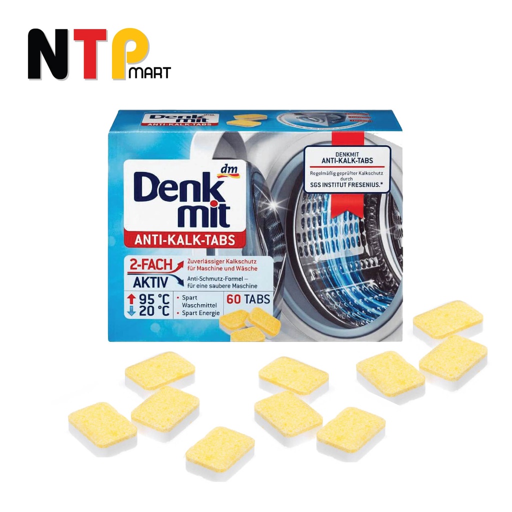 Viên Tẩy Đa Năng Vệ Sinh Lồng Giặt Denkmit Anti Kalk Tabs nhập khẩu Đức