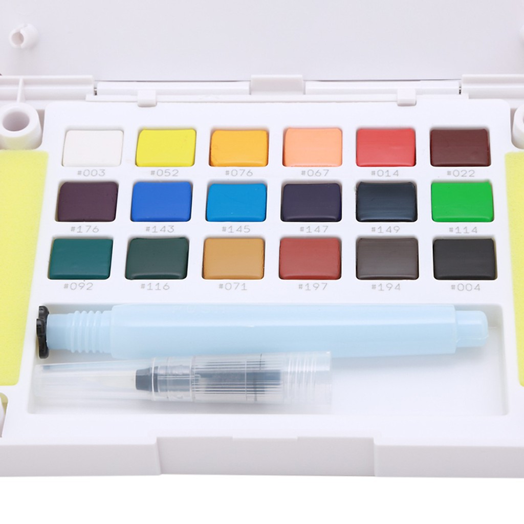 Màu Nước Nén Koi Water Colors Sakura 24 Màu - Tặng Kèm Sổ Vẽ A6