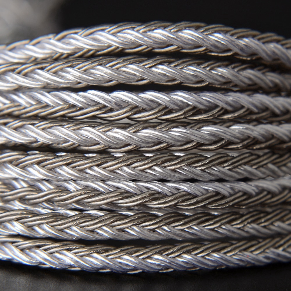 Dây Cáp Mạ Bạc C16-4 16 Lõi 3.5/2.5/4.4mm MMCX 2Pin QDC NX7 Pin Cho CCA C12 KZ ESX TRN VX Pro