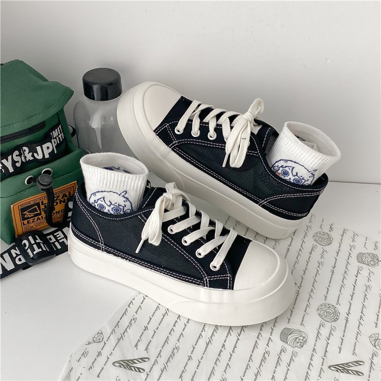 Fashionable Ulzzang Cross Strap Breathable Mesh Canvas Shoe