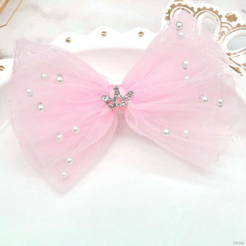 Kẹp tóc hình vương miện phối ren độc đáo cho bé gái