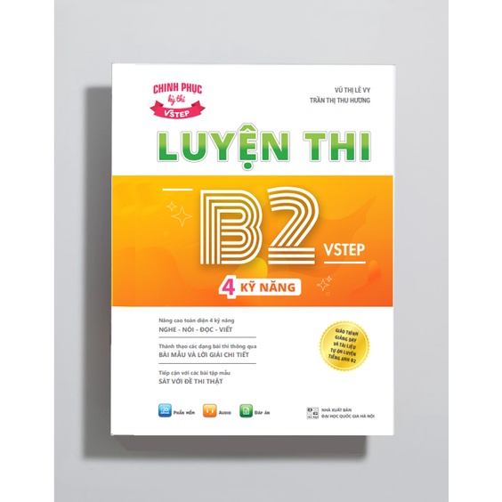 Combo 2 sách luyện thi B2 Vstep: Sách luyện thi B2 Vstep 4 kỹ năng và sách 30 đề thi viết luận tiếng Anh B1, B2