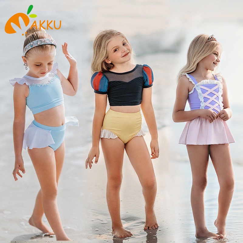 Bikini đồ bơi đi biển Áo tắm trẻ em hai mảnh AKKU