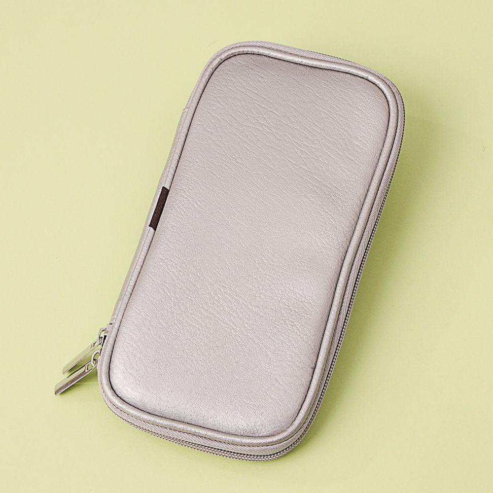 Túi Đựng Đồ Trang Điểm Màu Trơn Sức Chứa Lớn Có Khóa Kéo Thời Trang Thanh Lịch Cho Nữ