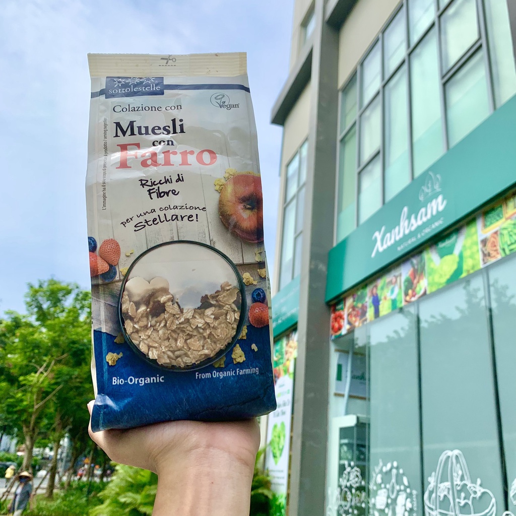 Ngũ Cốc Muesli Hữu Cơ đủ vị Sottolestelle 350gr - XanhSam Organic