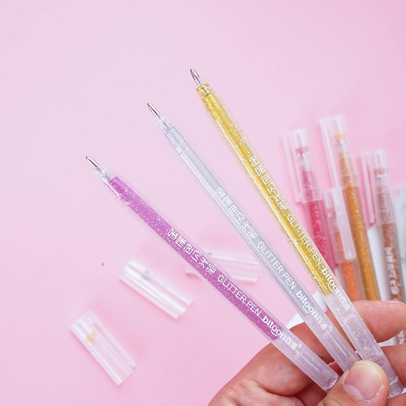 Bút Gel kim tuyến nhiều màu sắc bắt sáng trang trí sổ tay