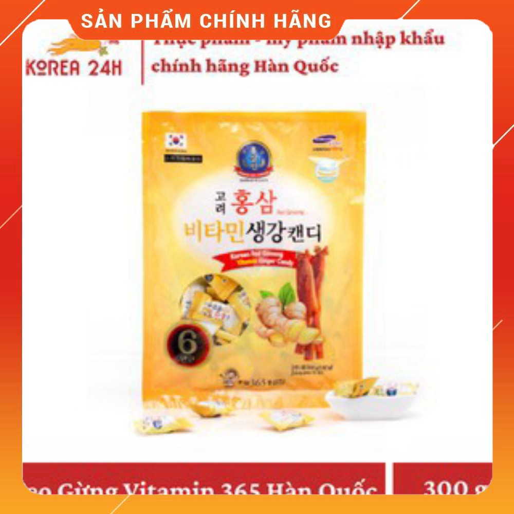 Kẹo Sâm Hàn Quốc Gừng Vitamin 365 Hồng Sâm 💝FREESHIP💝 Kẹo Sâm Hàn Quốc Chính Hãng