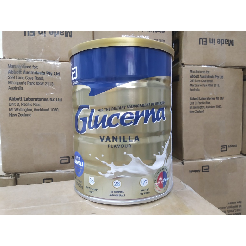Sữa dành cho người tiểu đường Glucerna Vanilla 850g Abbott Úc bổ sung dinh dưỡng thiếu hụt trong chế độ ăn