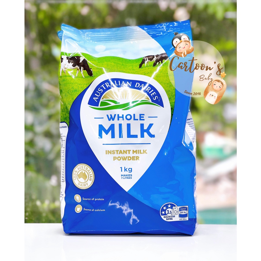 Sữa tươi dạng bôt Australian Dairies Whole Milk gói 1kg