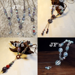 Vòng cổ gốm sứ, dây chuyền bohemian cho nữ