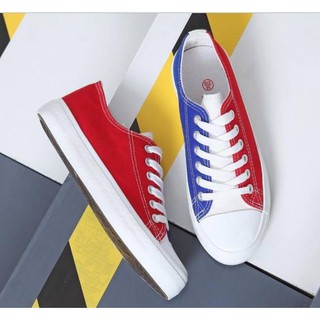 Giày sneaker xanh nước biển - trắng đỏ