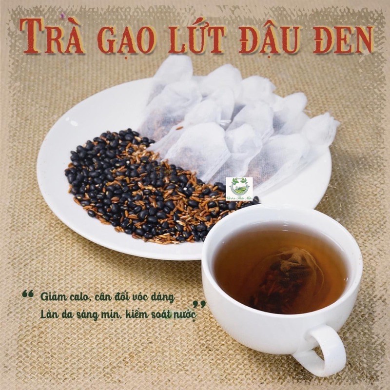 trà gạo lứt đậu đen 30 túi lọc giảm cân đẹp da đẹp dáng thanh nhiệt cơ thể ( ảnh thật shop chụp )