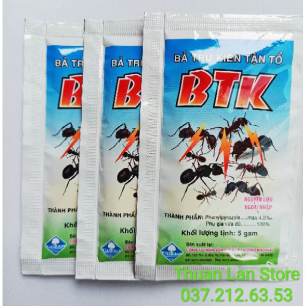 Set 3 gói Bả Trừ Kiến Tận Tổ BTK gói 5g