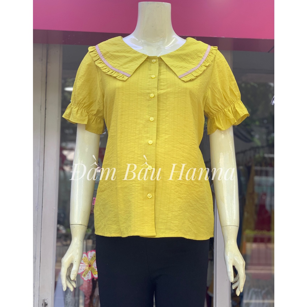 [Size 40-80kg] Áo bầu công sở dễ thương kiểu trẻ có size từ 40-80kg vải sợi cotton thấm mồ hôi tốt thoáng mát