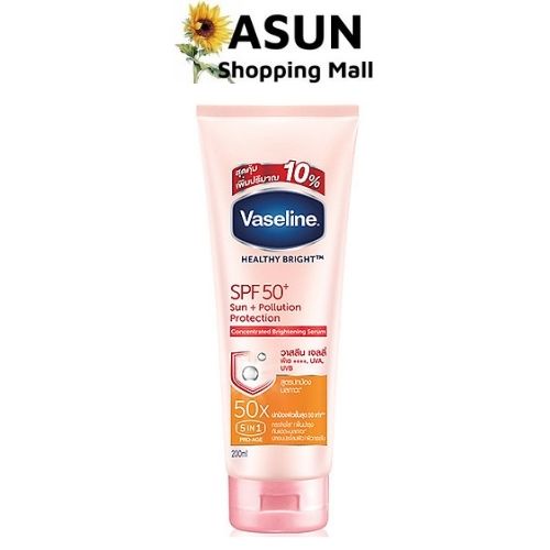 Tinh Chất Chống Nắng Dưỡng Da Sáng Rạng Rỡ Vaseline Healthy Bright Serum 50X 200ml