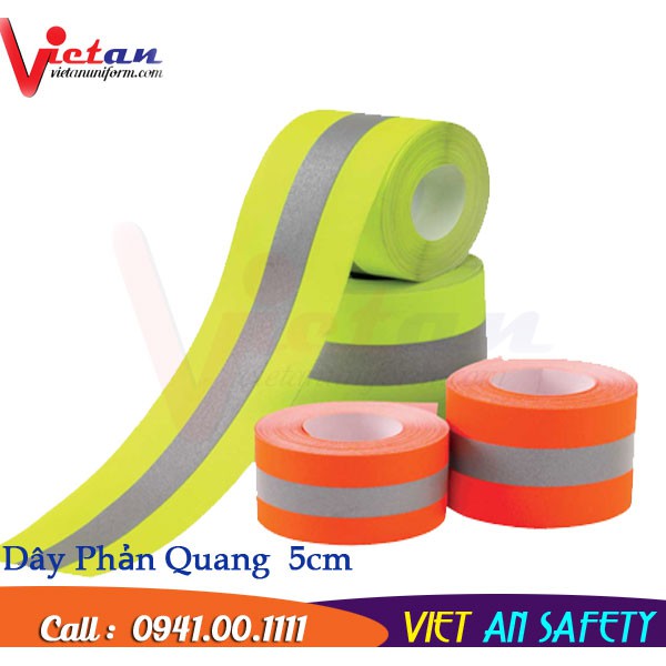 Cuộn Dây Ruy Băng Phản Quang Cảnh Báo An Toàn - Công ty TNHH SX TM May Việt An