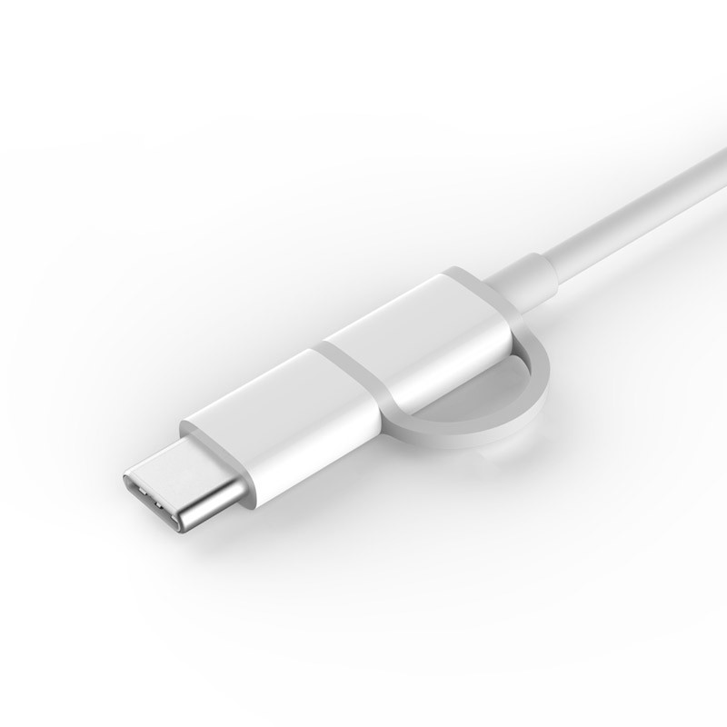 Cáp 2 trong 1 Type-C và Micro USB ZMI AL511 dài 0.3m-trắng AL501 60W dài 1m-trắng