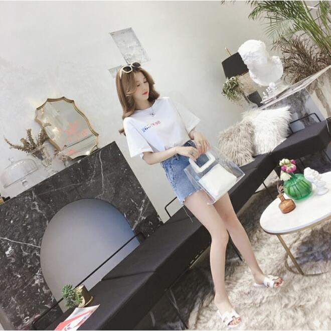 Áo Thun Tay Ngắn Thời Trang Mùa Hè Cho Nữ