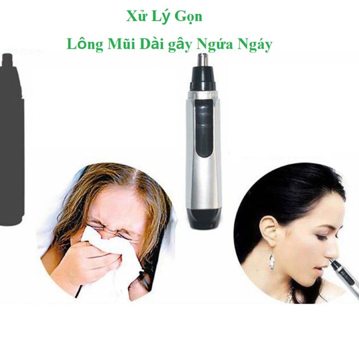 máy tỉa lông mũi nhỏ gọn BZ-001 – vòng bảo vệ kim loại cực an toàn - giảm hẳn ngứa ngáy vì lông mũi