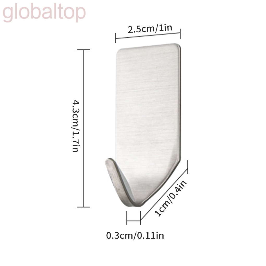 Giá đỡ móc treo đồ dán tường bằng thép không gỉ