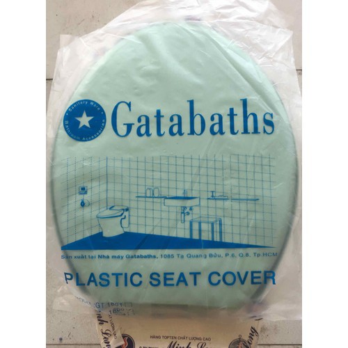 Nắp bồn cầu xanh ngọc, xanh biển, trắng Gatabaths PLASTIC siêu bền