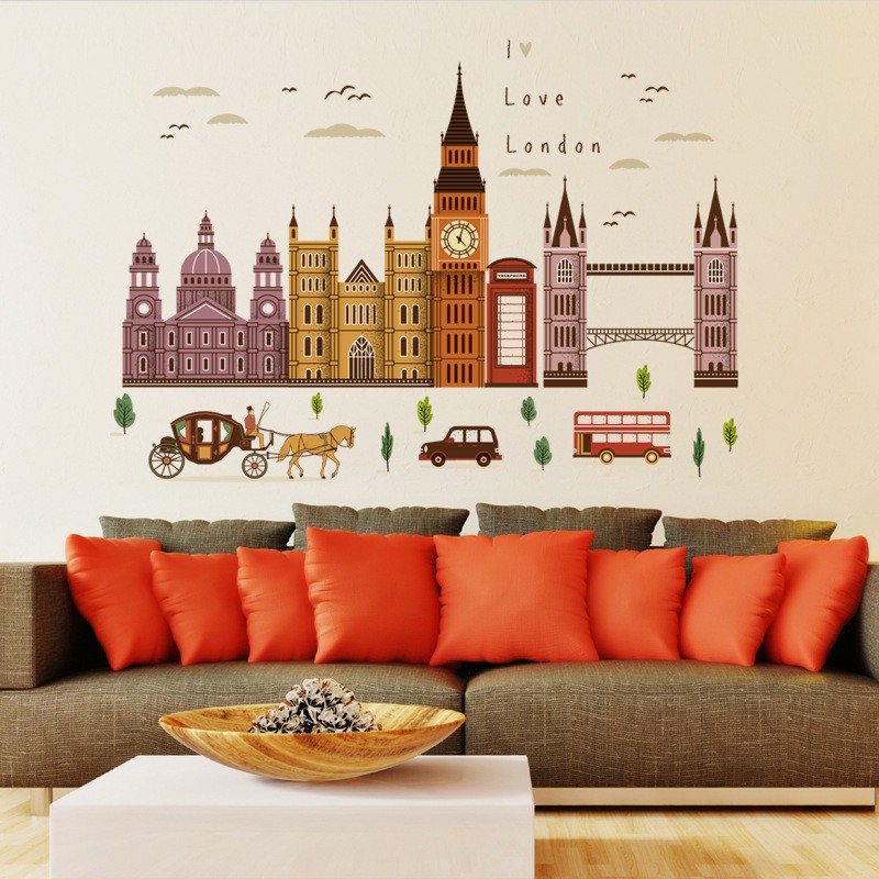 Decal Dán Tường Thành Phố London
